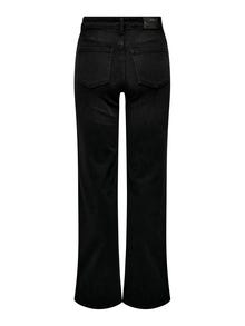 ONLY Krój wide leg Wysoka talia Jeans -Washed Black - 15299796