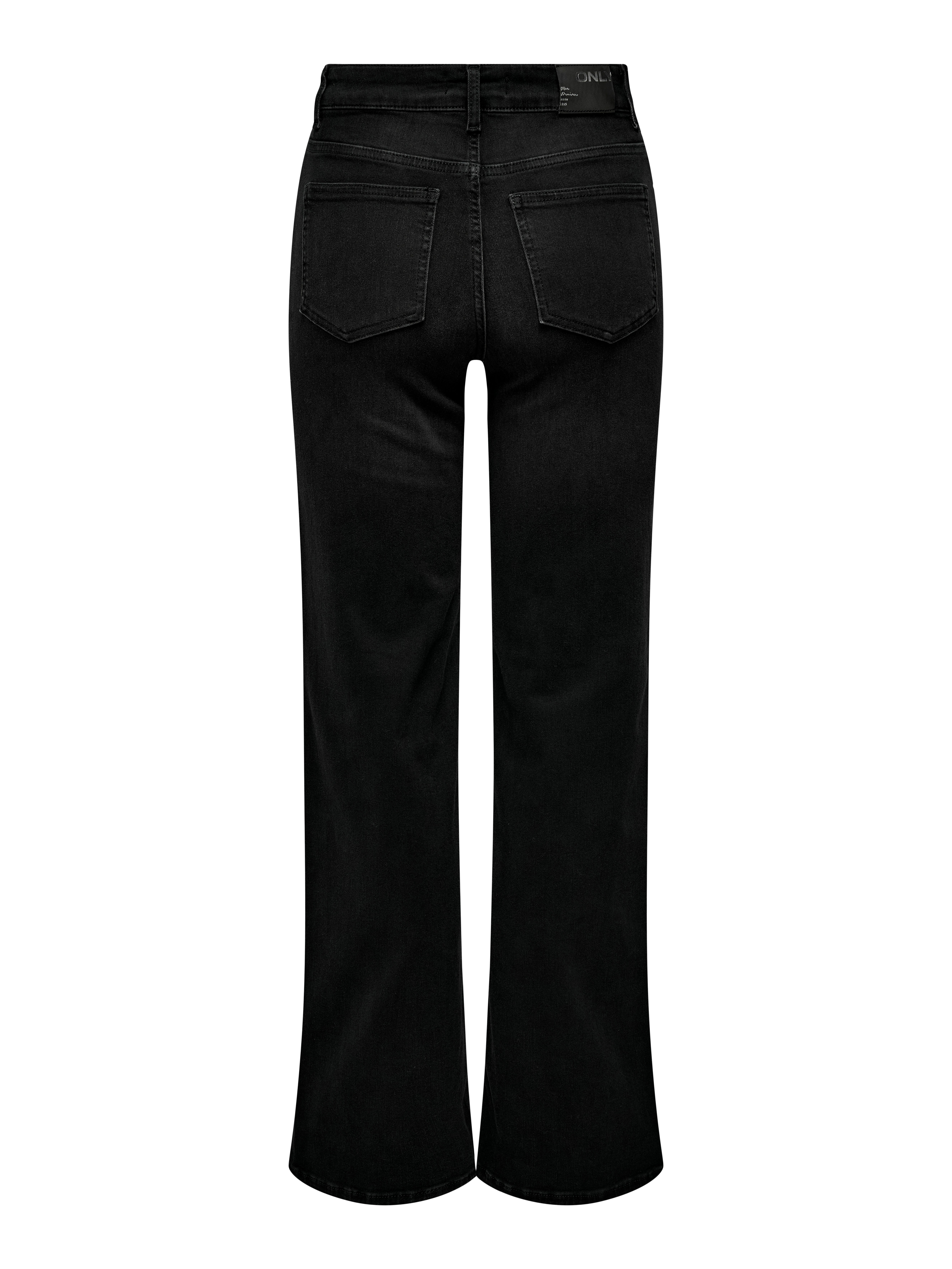 ONLMADISON Hohe Taille Weiter Beinschnitt Jeans | Schwarz | ONLY®
