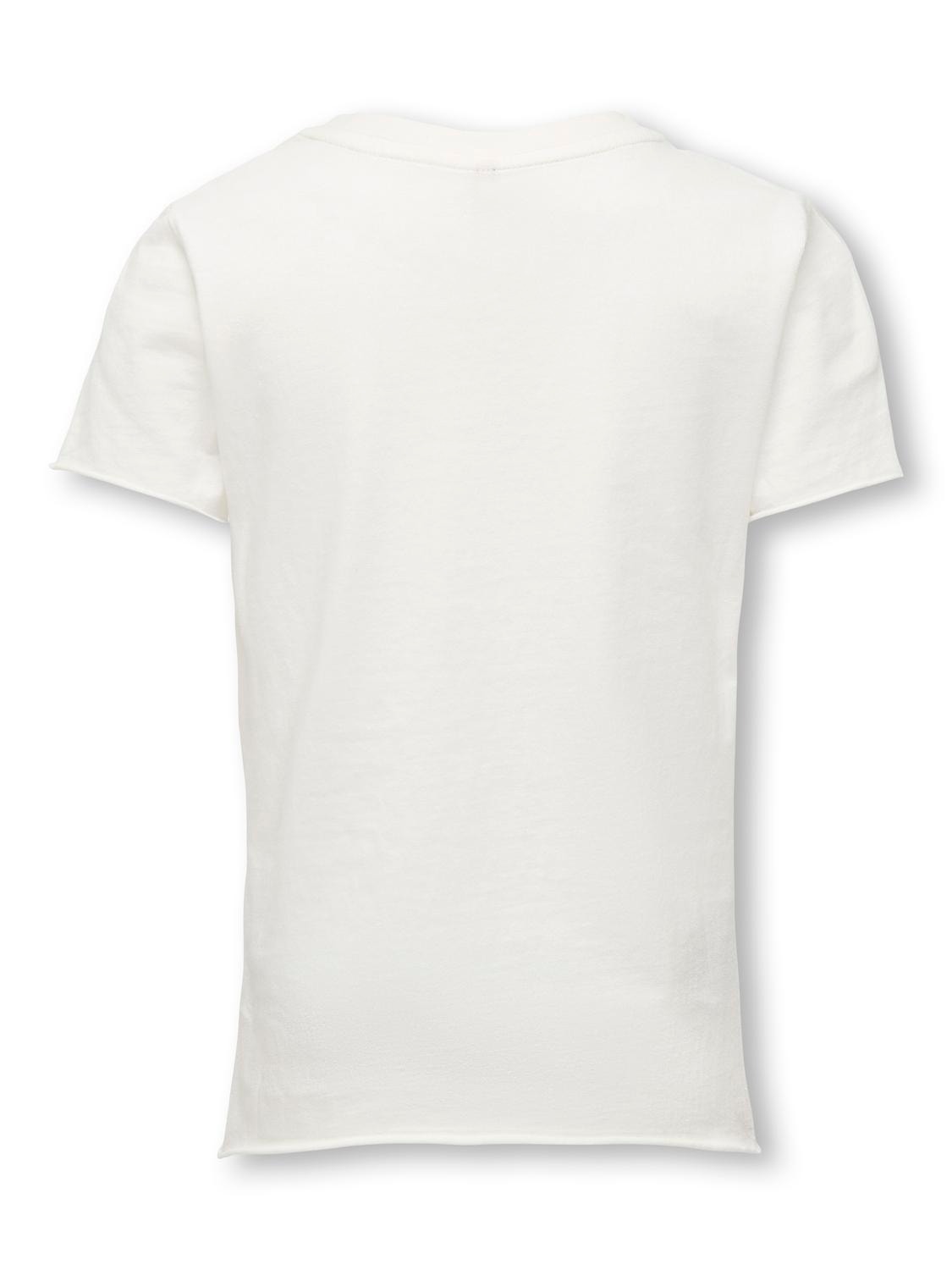 ONLY Camisetas Corte slim Cuello redondo -Cloud Dancer - 15299802