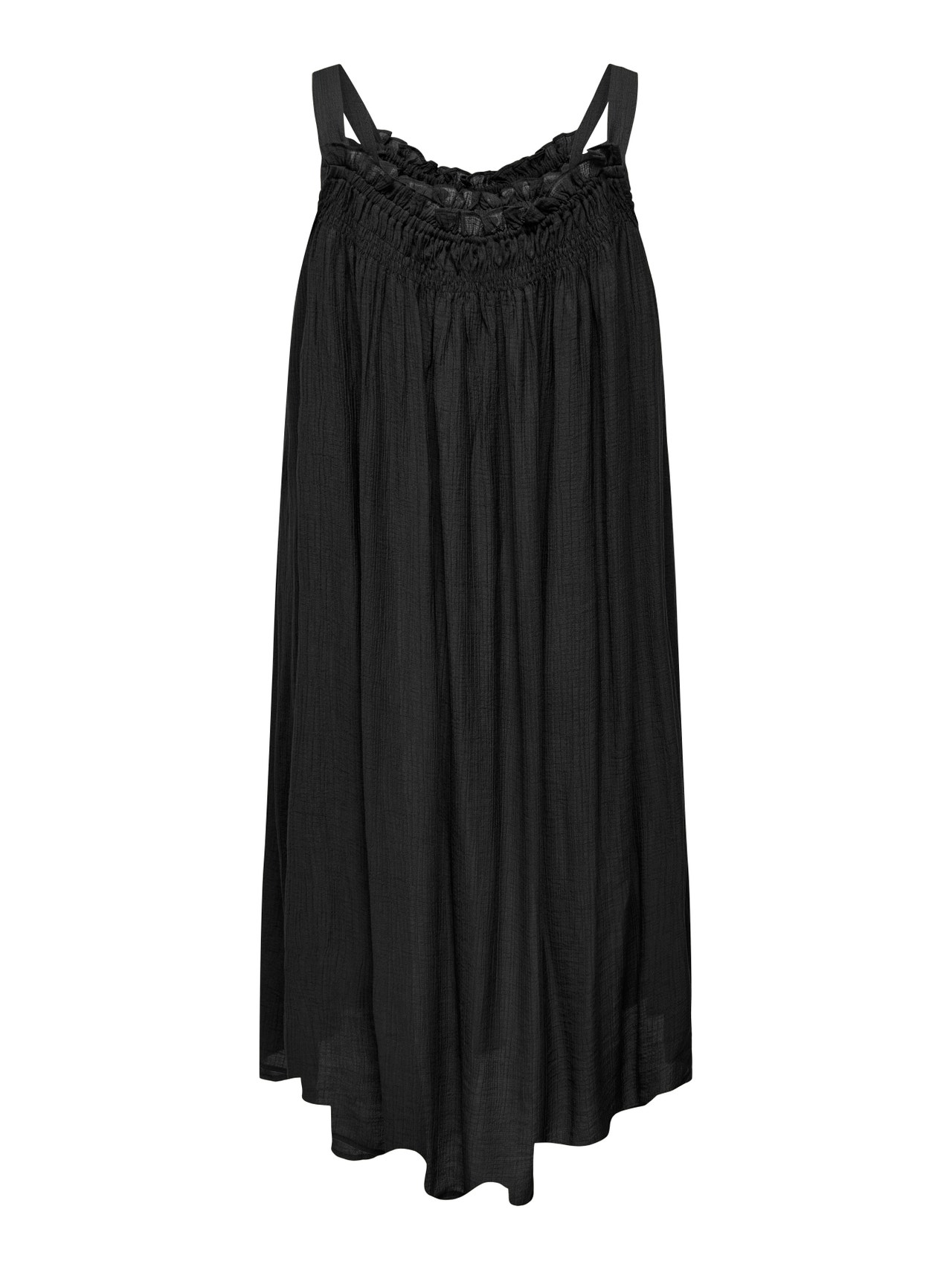 ONLY Normal passform Fyrkantig hals Lång klänning -Black - 15299806
