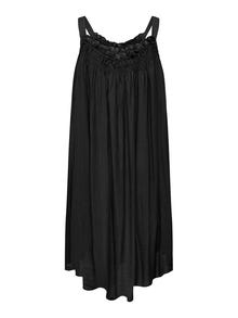 ONLY Robe longue Regular Fit Col carré -Black - 15299806