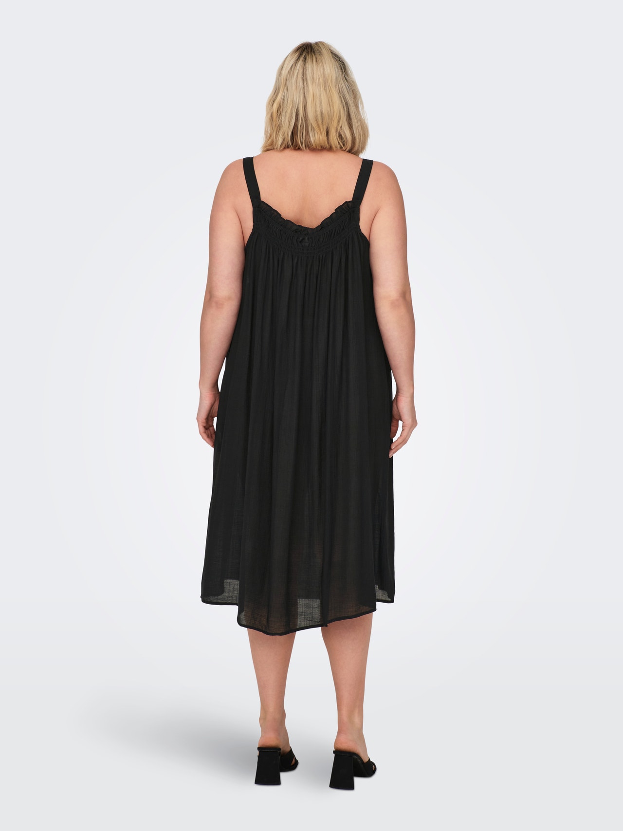 ONLY Regular Fit Square neck Long dress -Black - 15299806