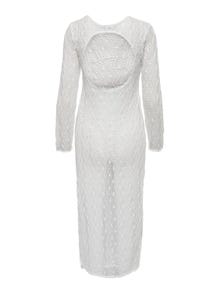 ONLY Regular Fit O-Neck Long dress -Antique White - 15299888