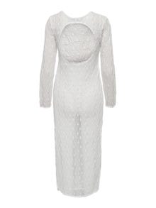 ONLY Regular Fit O-Neck Long dress -Antique White - 15299888