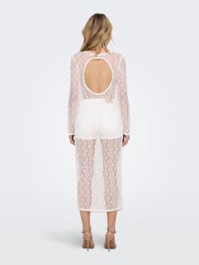 ONLY Regular fit O-hals Lange jurk -Antique White - 15299888