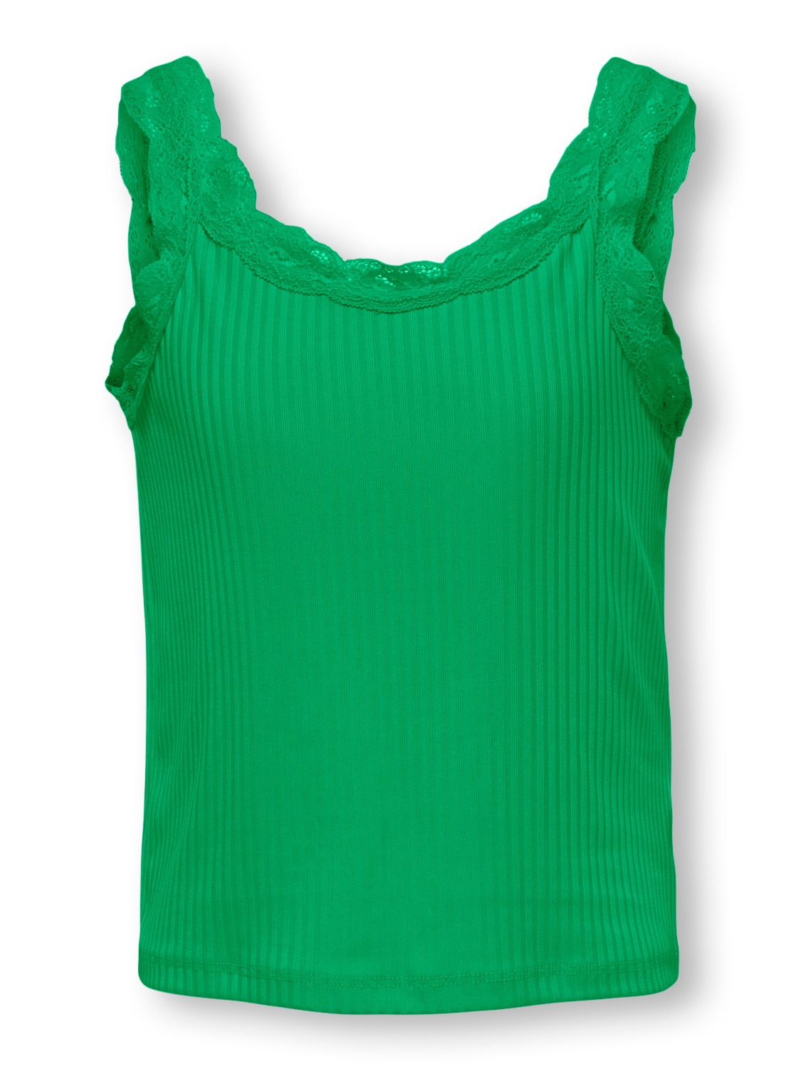 ONLY Top med Blondekant -Kelly Green - 15300004