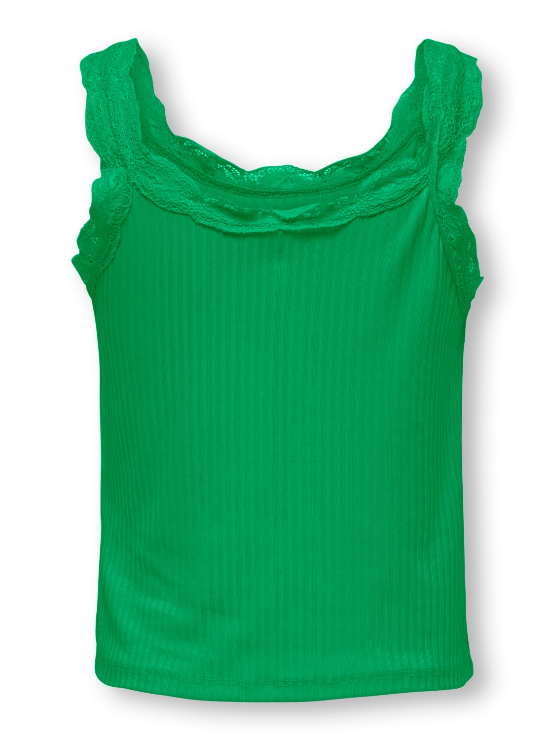 ONLY Top med Blondekant -Kelly Green - 15300004