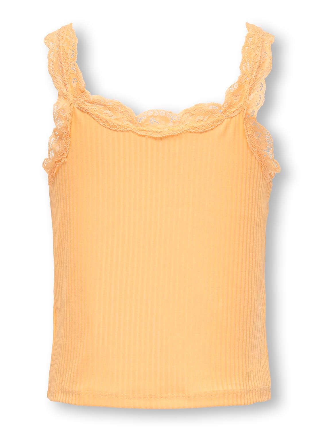 ONLY Camisetas de tirantes Corte regular Cuello redondo -Orange Chiffon - 15300004