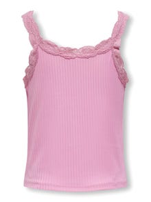 ONLY Top With Lace Edge -Begonia Pink - 15300004