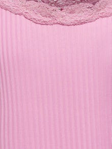ONLY Top med Blondekant -Begonia Pink - 15300004