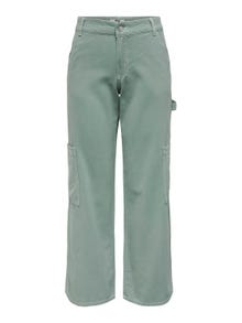 ONLY Weiter Beinschnitt Hohe Taille Hose -Chinois Green - 15300006
