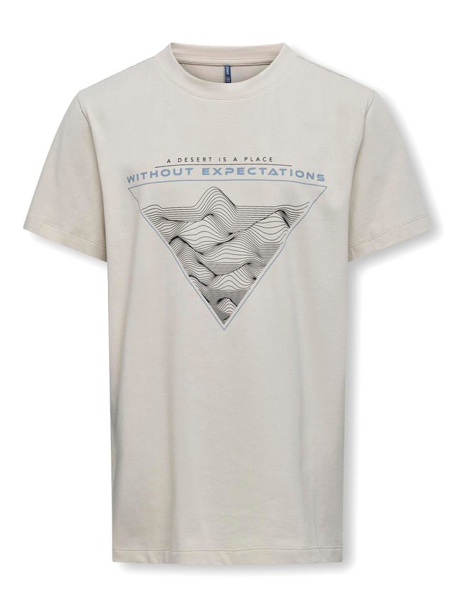 ONLY O-hals t-shirt med print - 15300012