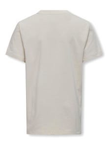 ONLY O-hals t-shirt med print -Pumice Stone - 15300012