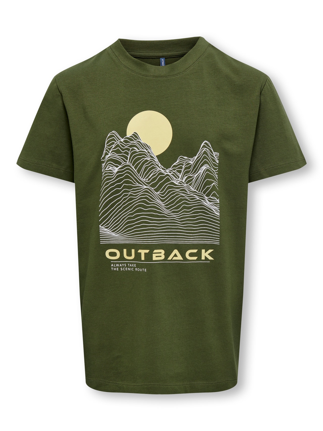 ONLY O-neck t-shirt with print  -Winter Moss - 15300012