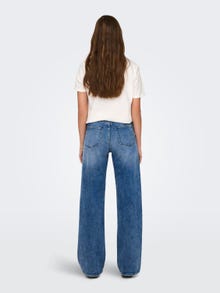 ONLY Wide Leg Fit Høy midje Jeans -Medium Blue Denim - 15300111