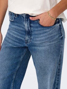 ONLY Vida ben Hög midja Jeans -Medium Blue Denim - 15300111