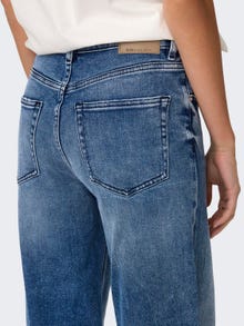 ONLY Weiter Beinschnitt Hohe Taille Jeans -Medium Blue Denim - 15300111