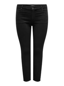 ONLY Skinny Fit Medelhög midja Jeans -Black Denim - 15300125