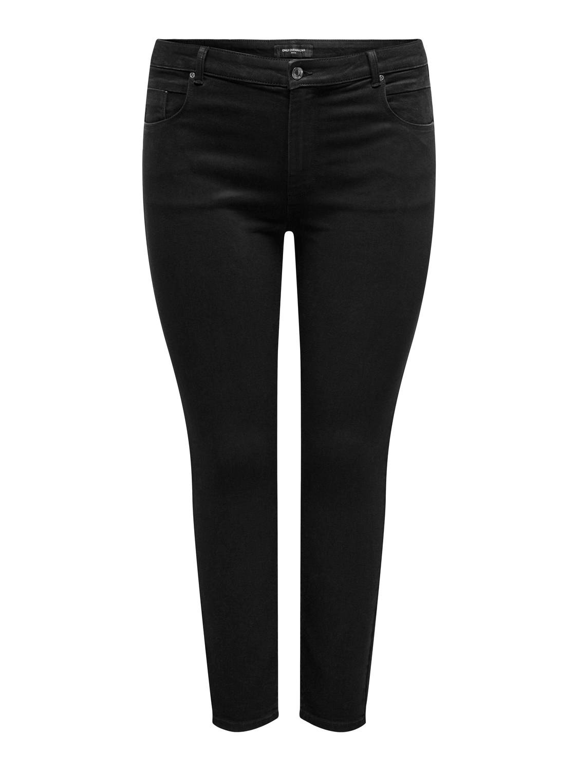 ONLY Skinny Fit Mittlere Taille Jeans -Black Denim - 15300125