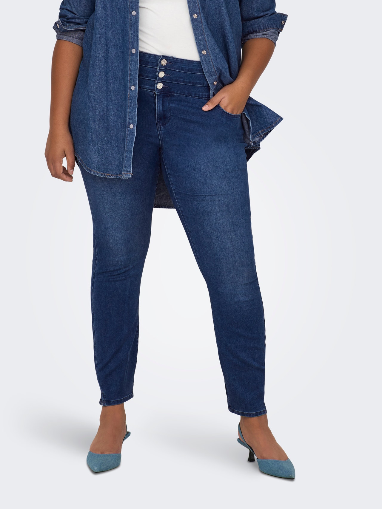 ONLY Jeans Skinny Fit -Medium Blue Denim - 15300126
