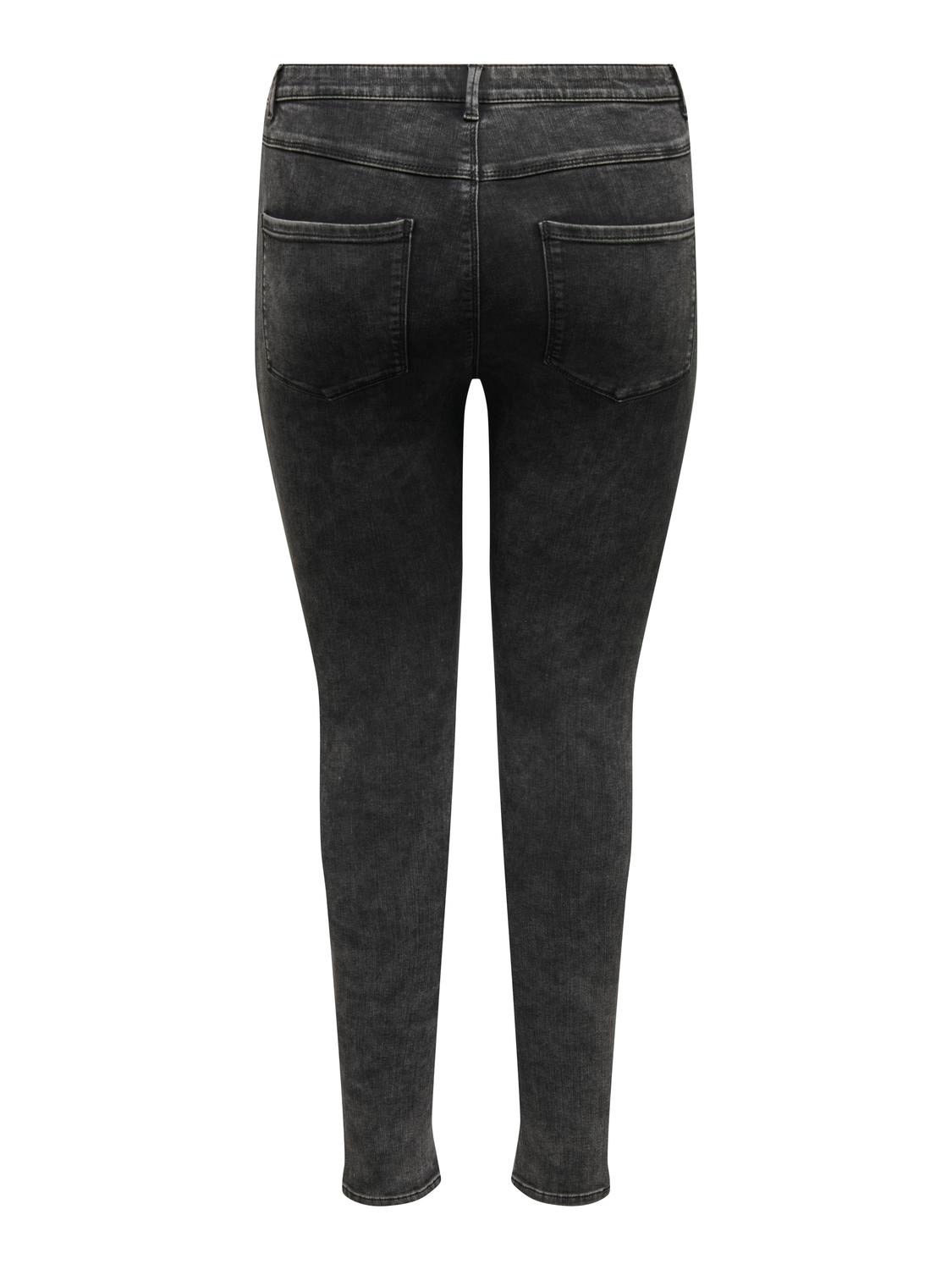 ONLY Skinny Fit Hohe Taille Jeans -Dark Grey Denim - 15300142
