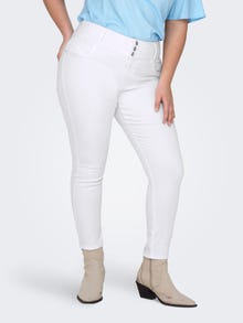 ONLY CARANNA Mid waist Skinny fit Jeans -White - 15300156
