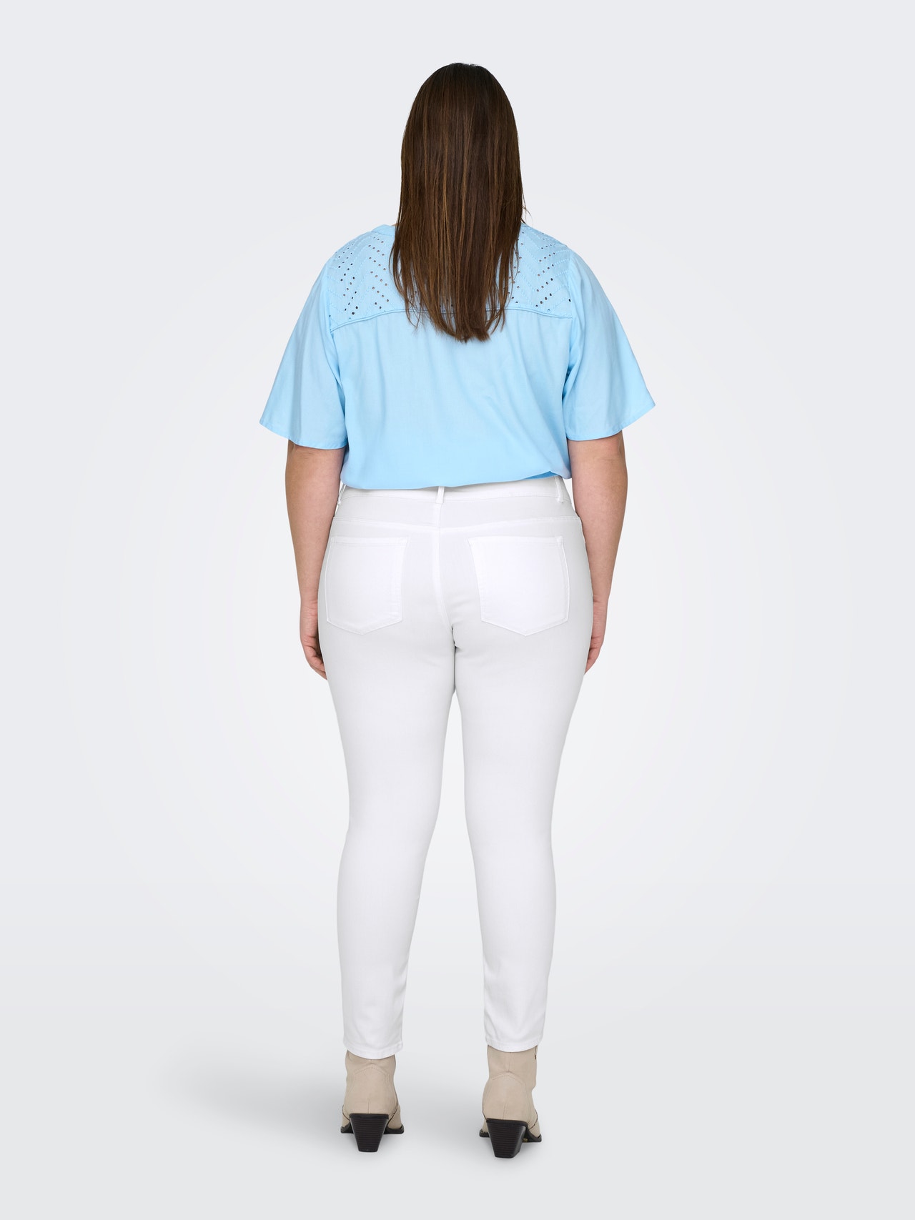 ONLY CARANNA Mid waist Skinny fit Jeans -White - 15300156