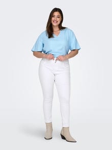 ONLY CARANNA Mid waist Skinny fit Jeans -White - 15300156