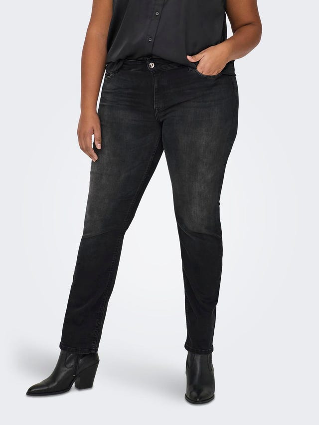 ONLY careva mid waist slim zip jeans - 15300222