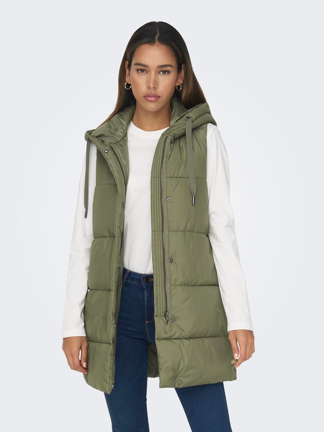Tribal Long Reversible Hooded Puffer Vest 4687O-3376-0282 Ivy Green –  Johnson's Fashion and Footwear