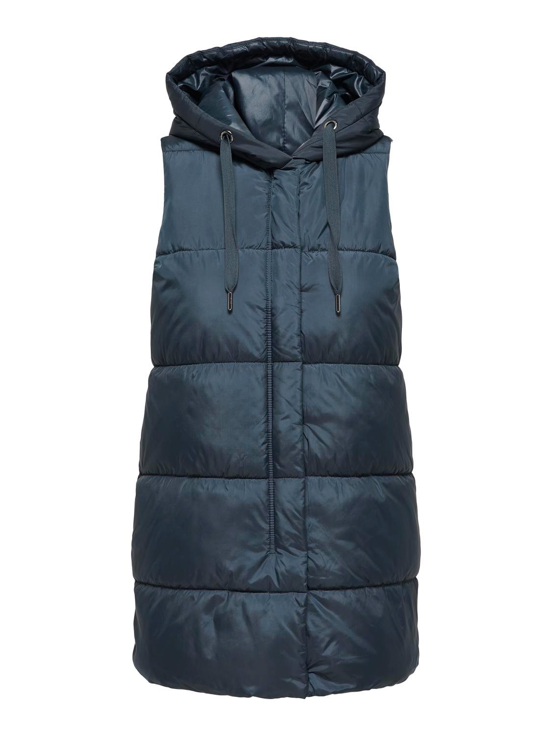 ONLY Hooded puffer vest -India Ink - 15300256