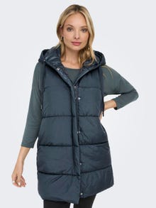 ONLY Hooded puffer vest -India Ink - 15300256