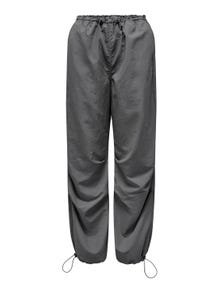 ONLY Straight fit bukser med elastisk talje -Dark Grey - 15300275