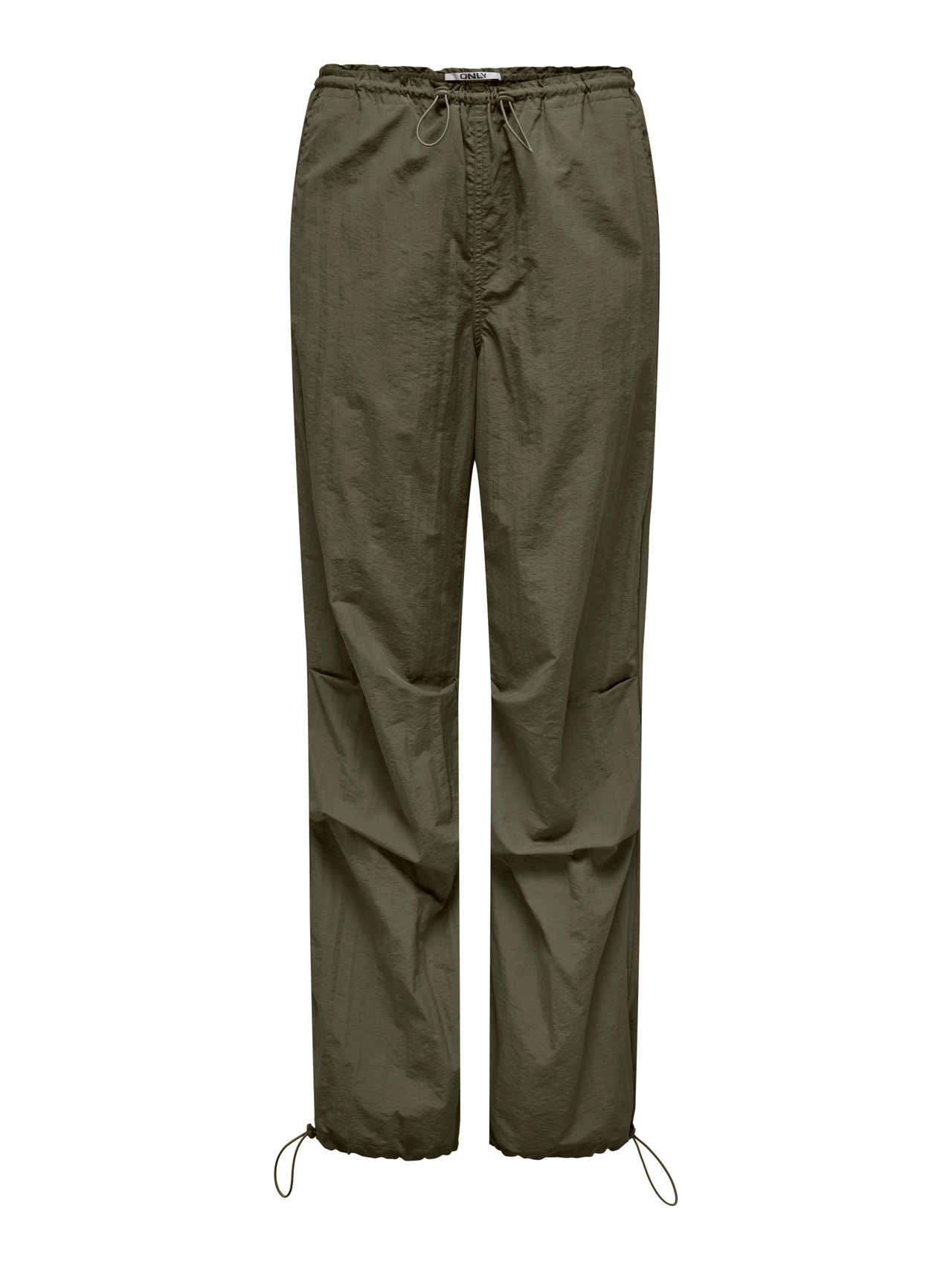 ONLY Pantalones Corte straight Cintura media Detalle elástico -Olive Night - 15300275