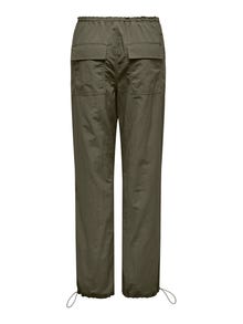 ONLY Straight fit pants with elastic waist -Olive Night - 15300275