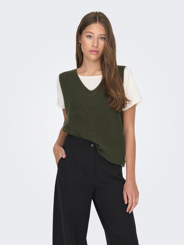 ONLY Knitted vest with v-neck - 15300294