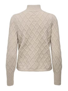 ONLY Knit pullover with high neck -Cement - 15300330