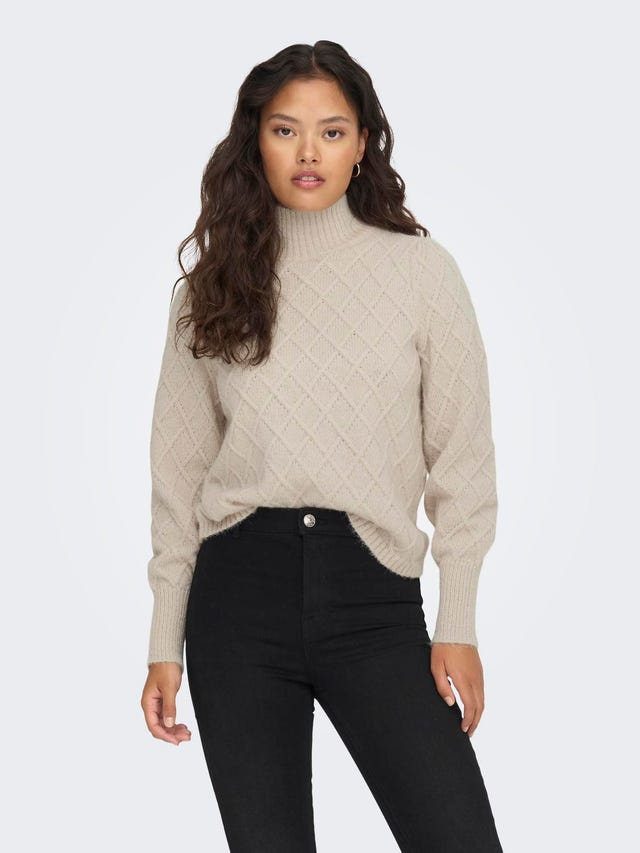 ONLY Knit pullover with high neck - 15300330