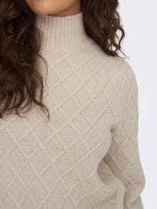 ONLY Knit pullover with high neck -Cement - 15300330
