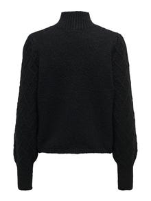 ONLY Knit pullover with high neck -Black - 15300330
