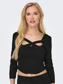 ONLY Pull-overs Col carré -Black - 15300377