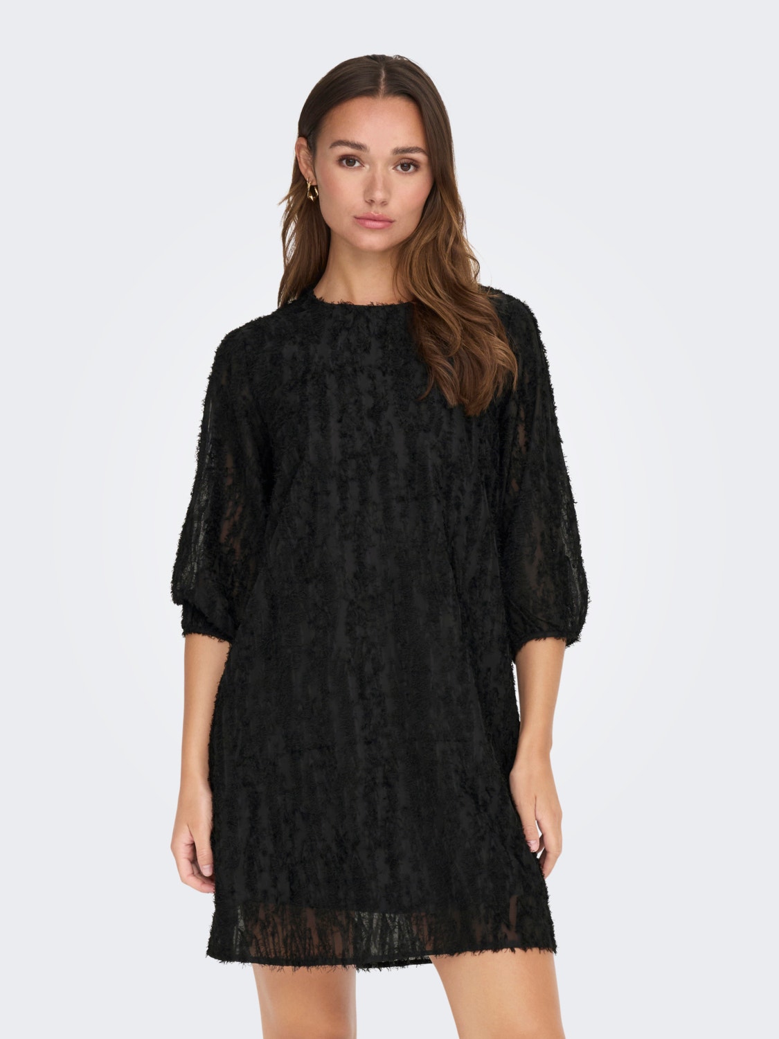 ONLY Mini o-neck dress -Black - 15300417