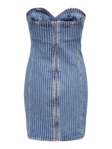 ONLY Bodycon Fit Strapless Short dress -Light Blue Denim - 15300458