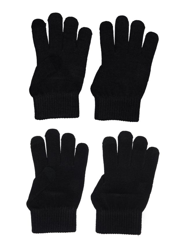 ONLY 2-pak strikkede handsker - 15300504