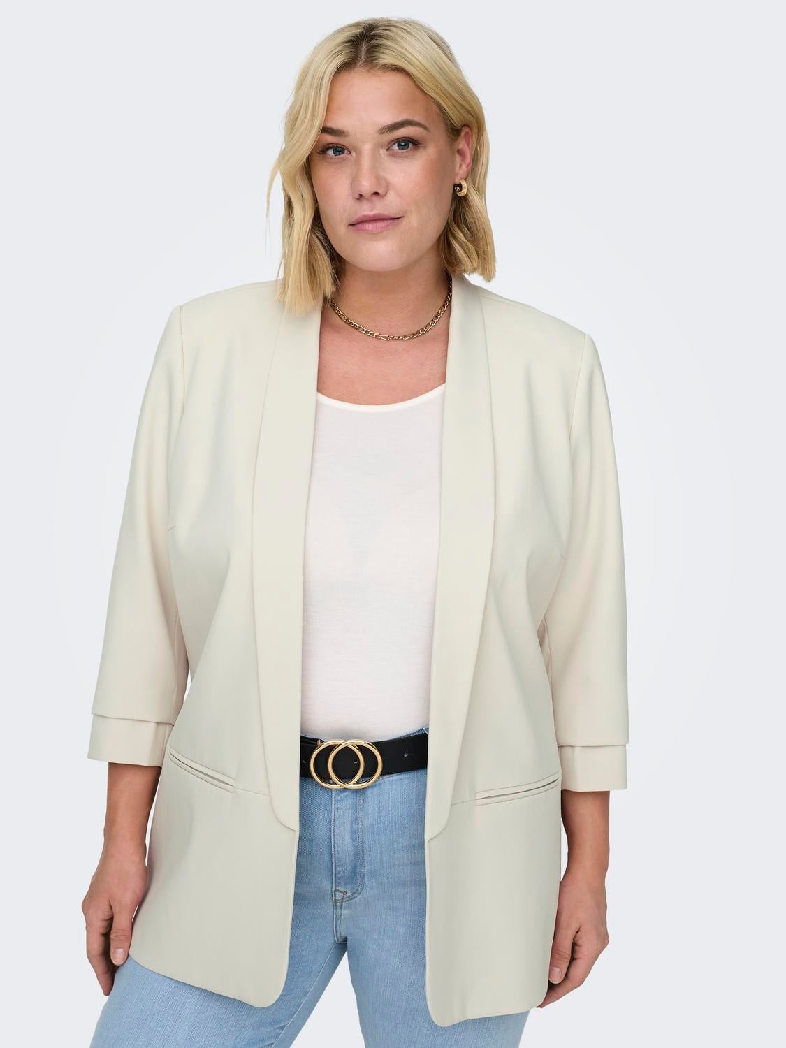 Cream blazer clearance plus size