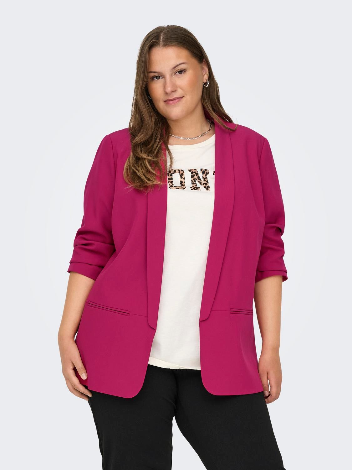 Purple plus size blazer best sale