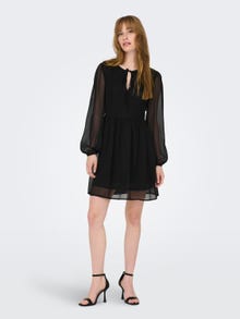 ONLY mini v-neck dress -Black - 15300538