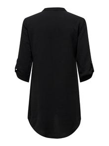 ONLY Mini shirt dress with china collar -Black - 15300541