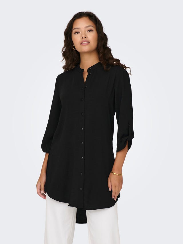 ONLY Mini shirt dress with china collar - 15300541
