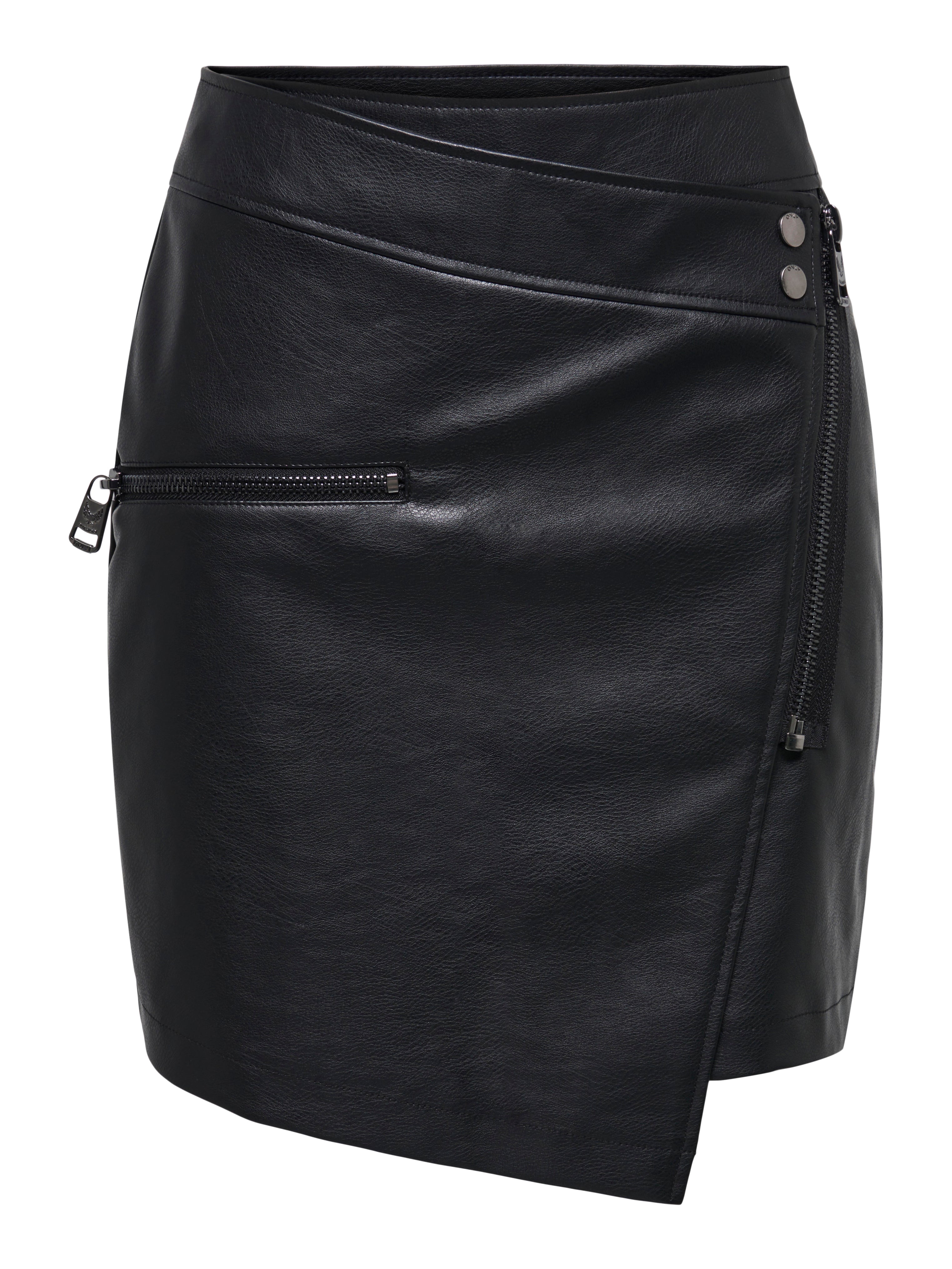 Twist and shout outlet faux leather mini skirt